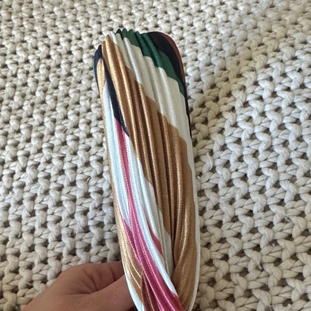 Anthropologie Pleated Stripe Headband